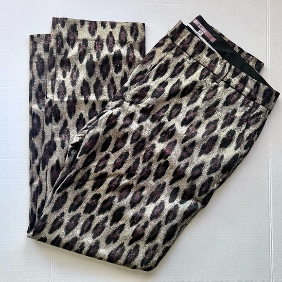 Mr Turk Leopard Jacquard Trousers - Picture 1 of 9